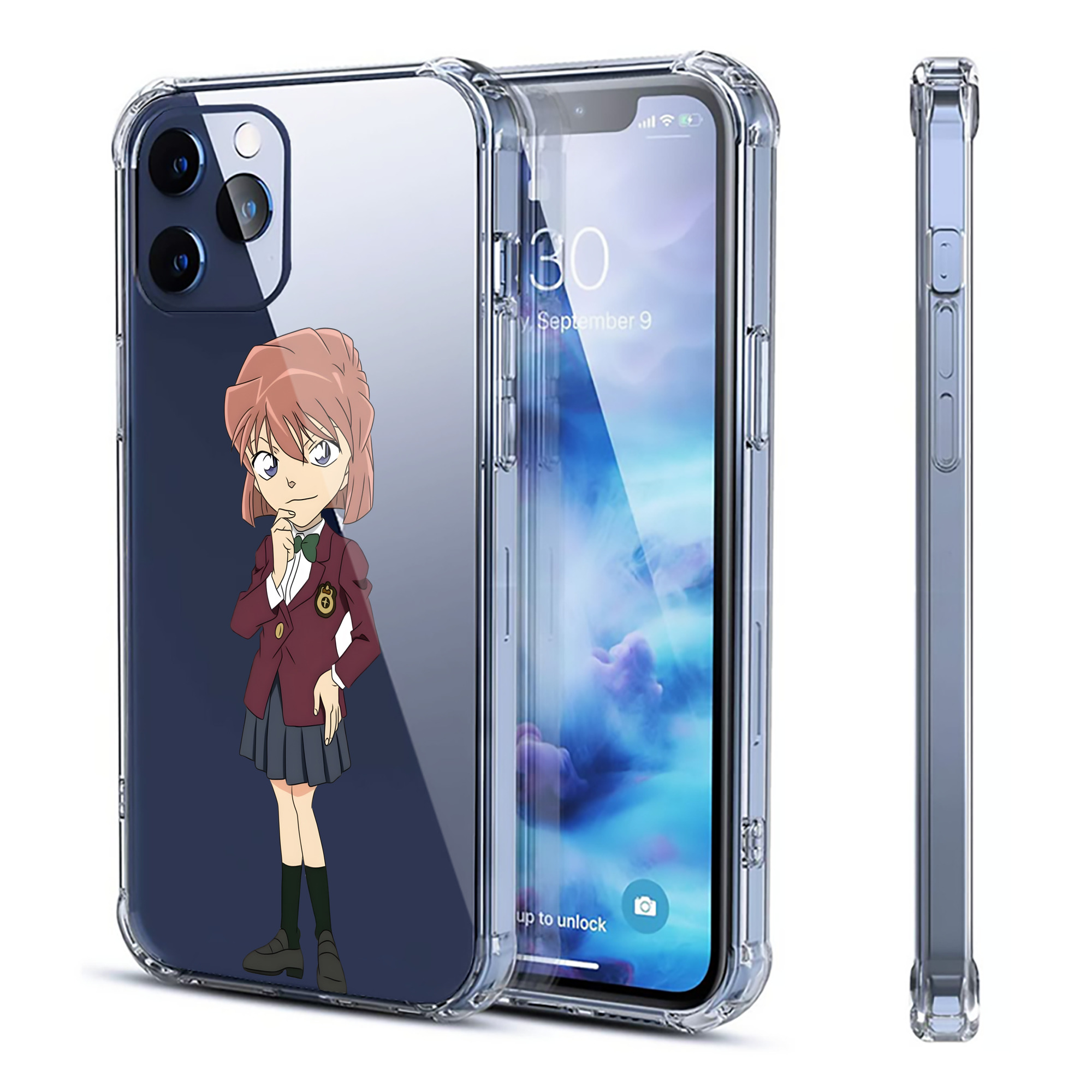 （画像用） 名探偵コナン 灰原 哀 はいばら あい Detective Conan Anita Hailey、Vi Graythorn Haibara Ai 【iPhone 12シリーズ対応】透明スマホケース（クリアソフトケース）